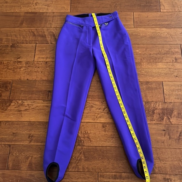 Vintage Obermeyer Women’s Blue Wool Blend Stirrup Ski Pants Made in Japan - Picture 5 of 10